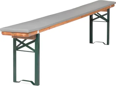Produktbild von TexDeko Bierbankauflage 220x25x2cm mit Reißverschluss Grau Premium