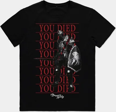 Obrázok produktu pre Demon's Souls - You Died Knight - Pánske tričko s krátkym rukávom Black-S