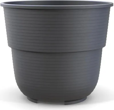 Produktbild von Blumentopf Milano 32 cm Durchmesser Farbe Anthrazit für Garten Balkon Terrasse Pflanztopf Blumentöpfe
