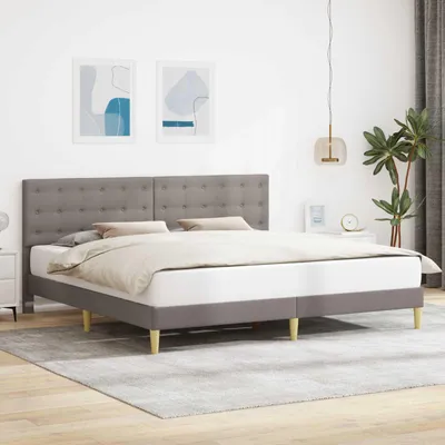 Produktbild von Möbel Bettrahmen mit Kopfteil Taupe 180 x 200 cm StoffKlassische Betten - Klassische Betten c6900