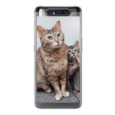 Produktbild von MuchoWow® Handyhülle Schutzhülle Hülle für Samsung Galaxy A80 Katze - Kätzchen - Fell Silikon Softcase Handy Hülle - Schutzdeckel