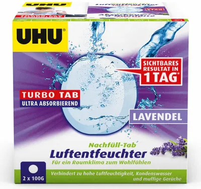 Produktbild von UHU Luftentfeuchter Nachfülltabs Lavendel, 2 x 100 g