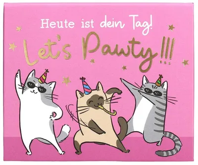 Produktbild von Musikschachtel Geldgeschenkbox Geschenkdose mit Musik für Geld Geschenke - Heute ist dein Tag! Lets Pawty