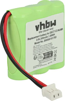 Produktbild von vhbw Akku kompatibel mit Sagem MISTRAL 200, 220 schnurlos Festnetz Telefon (300 mAh, 3,6 V, NiMH)