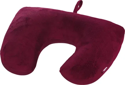 Produktbild von hama Nackenhörnchen 2in1, beere flauschiges Reisekissen und Nackenhörnchen in Einem: kann - 1 Stück (105367)