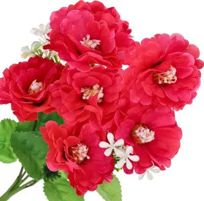 Produktbild von Dekolo Künstliche Blumen Dekorative Pflanze Sträuße Pfingstrosen Amaranth