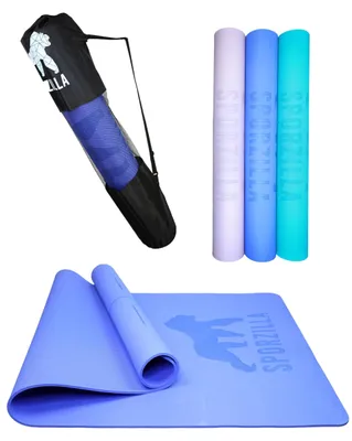 Productafbeelding van XXL yogamat, antislip, fitnessmat, 200 x 100 cm, dikte 8 mm, met hulplijnen