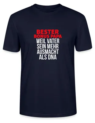 Produktbild von Spreadshirt Bester Bonus Papa Vater Sein Ist Mehr Als DNA Uni Bio T-Shirt, S, Navy