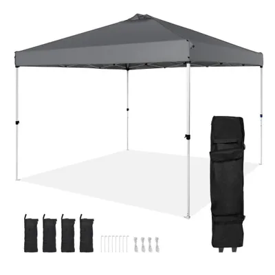 Immagine prodotto di Padiglione 304,8x304,8x320cm - padiglione da giardino 250DPoliuretano- padiglione pieghevole rivestito d'argento - borsa portaoggetti inclusa - tenda da festa per 6-8 persone - tenda pop-up - tenda pieghevole - padiglione da giardino per campeggio