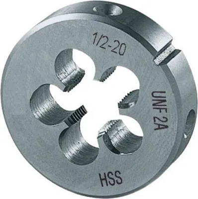 Produktbild von Schneideisen, UNF, Gewinde: UNF 1/2-20 Zoll, Gewindegänge pro 24 Zoll, Außendurchmesser x Höhe 30 x 11 mm