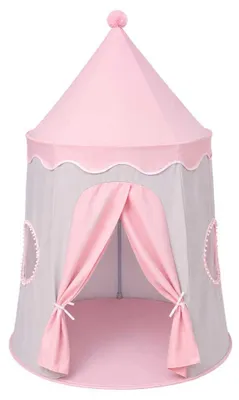 Immagine prodotto di KIK KX2767, tenda gioco a forma di castello, color grigio-rosa