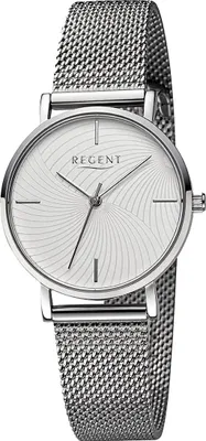 Produktbild von Regent Metall Damen Uhr Armbanduhr Quarz silber Metallarmband D2URBA748