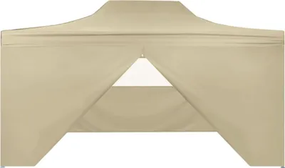 Produktbild von " "Garten-Pavillon Wasserdicht Design - Partyzelt/ Festzelt - Pop-Up mit 4 Seitenteilen 3x4,5 m Cremeweiß NeuMöbel 9211470