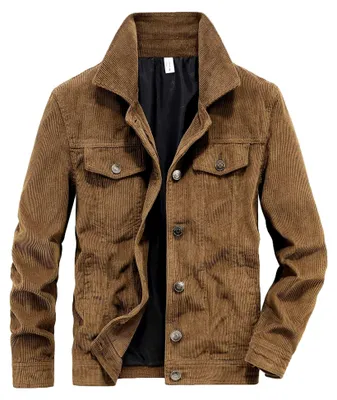 Produktbild von Herren Übergangsjacke aus Cord, gefüttert und leicht, ideal für den Winter und Herbst