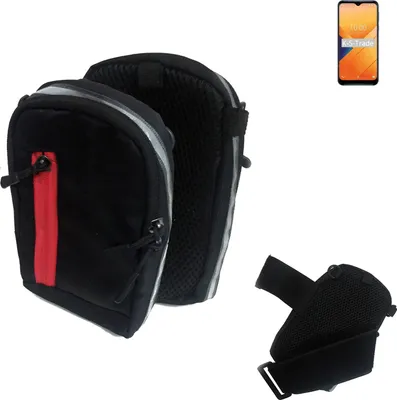 Produktbild von K-S-Trade Outdoor Gürteltasche Holster Umhängetasche kompatibel mit Wiko Y81 schwarz Handy Tasche Case travelbag Schutz Hülle Handy Hülle