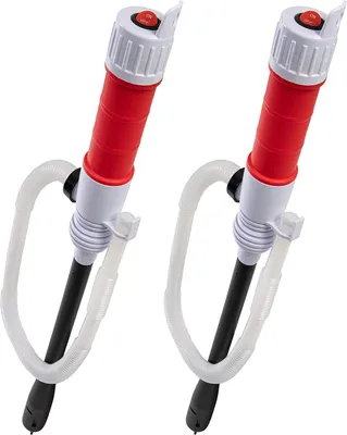 Produktbild von ONVAYA Elektrische Benzinpumpe | 2 Stück | Kraftstoffpumpe | Kanisterpumpe | Absaugpumpe für viele Flüssigkeiten, Benzin, Diesel und Öl | Umfüllpumpe