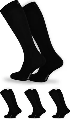 Produktbild von OCERA 3 Paar Bambus Kniestrümpfe (Uni) für Damen und Herren in verschiedenen Farben - Schwarz 47/50