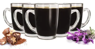 Produktbild von Set mit 6 Espressotassen – 90 ml, transparent