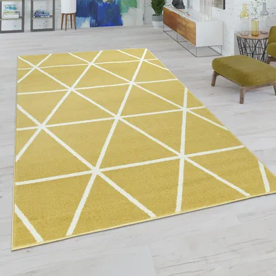 Produktbild von Wohnzimmer Teppich Moderne Pastell Farben Skandinavischer Stil Rauten Muster Grösse 60x100 cm