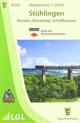 Obrázek produktu pro W267 Turistická mapa 1:25 000 Stühlingen: Stlinglingen: Randen, Wutachtal, Schaffhausen