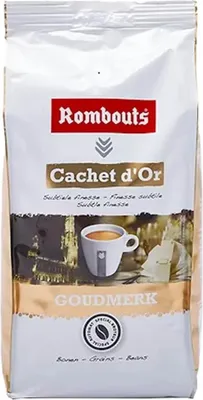 Produktbild von Rombouts Goudmerk Kaffeebohnen 500g – Gold-Selektion 100% Arabica, milde und edle Röstung, volles Aroma, ideal für Kaffee-Vollautomaten und Siebträger