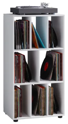 Produktbild von VCM Schallplatten Regal Archiv LP Möbel Archivierung "Schaltino" Weiß