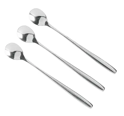 Produktbild von chg 8001-00 Joghurt-/Longdrinklöffel, silber (3er Pack)