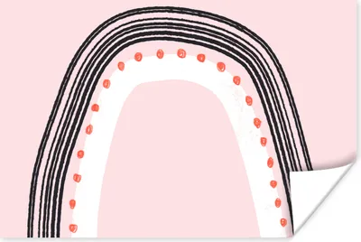 Produktbild von MuchoWow® Poster Regenbogen - Minimalismus - Rosa 180x120 cm - Fotoplakat