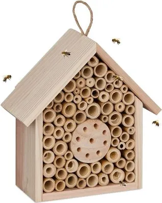 Produktbild von Bienenhotel aus unbehandeltem Holz