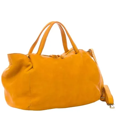 Produktbild von BZNA Handtasche Diana gelb Designer Schultertasche Tasche Ledertasche