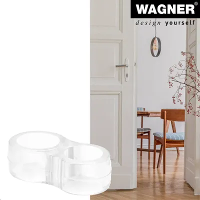 12er Set Türstopper Transparent - Türgriff Und Wandschutz 18mm