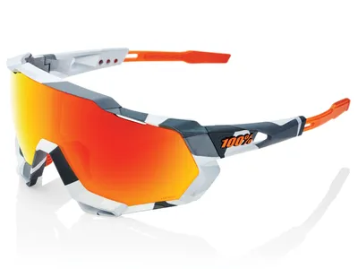 Produktbild von 100% Speedtrap Soft Tact Grey Camo/HiPER Red Multilayer Mirror Fahrradbrille