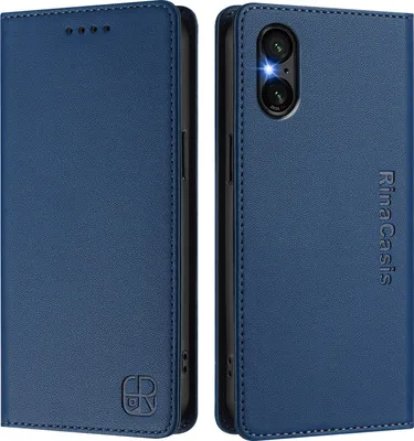 Produktbild von Lederhülle für Sony Xperia 5 VI Hülle Flip Brieftasche Kartenfächern Ständer Schutzhülle Blau