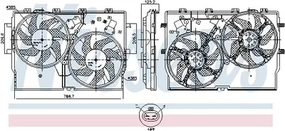 Obrázok produktu pre NISSENS 850001 Predný ventilátor chladiča