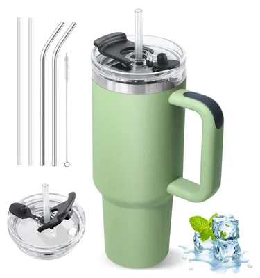 Imagen del producto de Taza térmica de 1200 ml con pajita y tapa