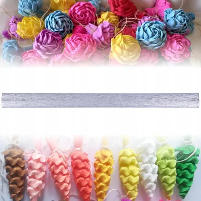 Produktbild von Happy Color Krepppapier Rolle Silberfarben Metallisch 50x200 cm