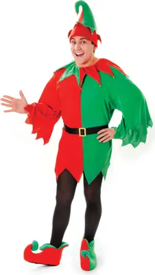Produktbild von Erwachsenen Elf / Weihnachtshelfer Kostüm