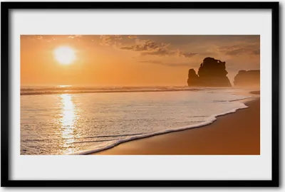 Produktbild von Bild 60x40 MDF-Rahmen Wandkunst Meer, Strand, Sonne, Landschaft,