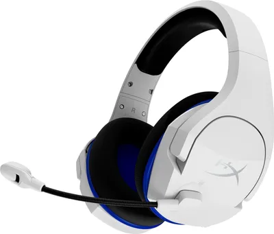 Produktbild von Gaming Headset, für PS4, PC, leicht, robuste Stahlschieberegler, geräuschunterdrückendes Mikrofon, Weiß