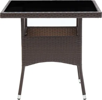 Produktbild von vidaXL Záhradný jedálenský stôl Brown Poly Rattan