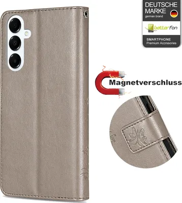 Produktbild von Handy Tasche für Samsung Galaxy A16 5G Hülle Handyhülle Klapphülle Wallet Case Grau