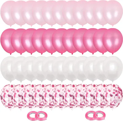 Immagine prodotto di Palloncini - Set da 64 pezzi - Palloncini per feste di compleanno - Rosa