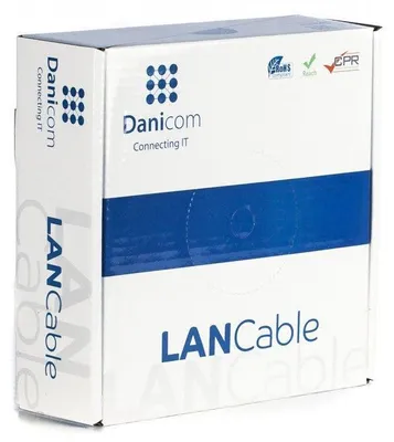 Produktbild von CAT5e Netzwerkkabel, U/UTP, AWG 24/1 (Starrleiter), 100 Meter, Grau, CCA