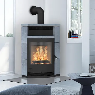 Produktbild von Fireplace Lyon Eckkaminofen Stahl Schwarz | Speckstein