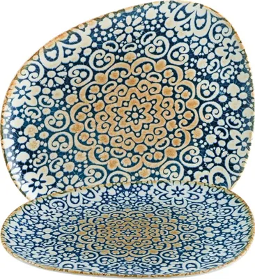 Two plates with a decorative pattern are shown.