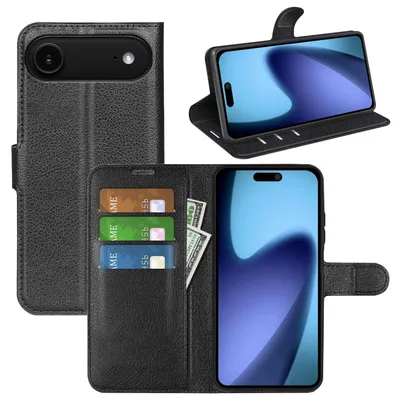 Immagine prodotto di Per Apple iPhone 17 Air in Pelle finta libro portafoglio cellulare Custodia Cover Nero