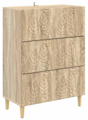 Image de vidaXL Commode en chêne Sonoma 66 x 34,5 x 90 cm en bois d'ingénierie