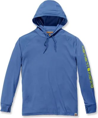 Produktbild von Carhartt LS Fishing Hooded T-Shirt , Farbe:blau, Größe:M