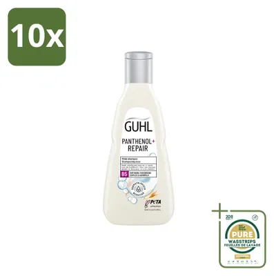 Immagine prodotto di 10 flaconi di shampoo Guhl Panthenol+ Repair, 250 ml ciascuno, confezione risparmio, 10 pezzi