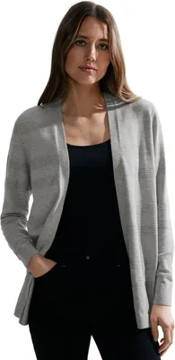 Produktbild von Cecil Damen Strickjacke mit Streifenstruktur, offen, weich, 70 cm lang